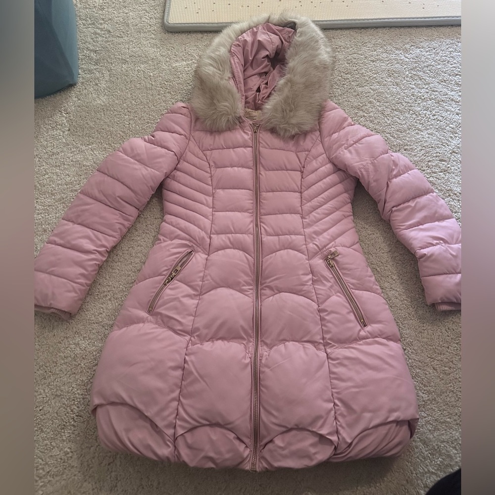 Pink women puffer jacket